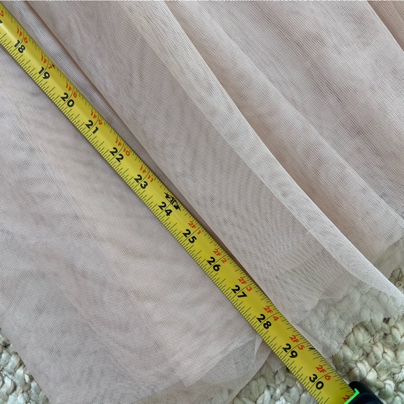 ASOS Pink Balletcore Sequin and Faux Feather Trim Midi Dress w Tulle Skirt US 0 - Picture 14 of 16